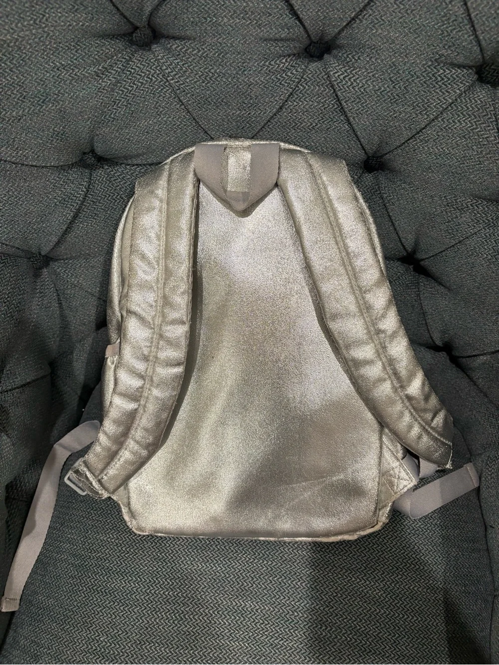 GAP Kids EUC LIMITED EDITION!! Silver Backpack with Multicolor Sequin Rainbow